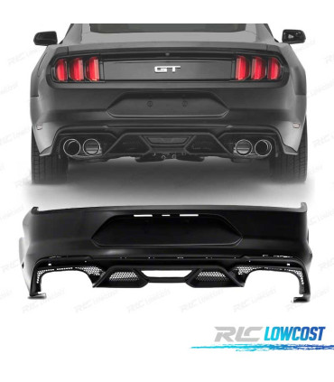 PARA-CHOQUES TRASEIRO FORD MUSTANG 15-20 LOOK GT500 PRETO