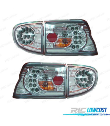 FAROLINS TRASEIROS FORD ESCORT 95- LED FUNDO CROMADO