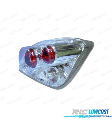 FAROLINS FORD FIESTA 96- LOOK LEXUS LED FUNDO CROMADO