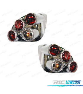 FAROLINS TRASEIROS PARA FORD FIESTA LOOK LEXUS 96 CROMADO