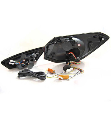 FARÓIS FORD FOCUS MK4 18-21 LED DINÂMICO VERMELHO FUMADO