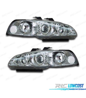 FAROIS HONDA CIVIC III 92-95 ANGEL EYES FUNDO CROMADO