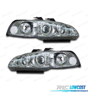FAROIS HONDA CIVIC III 92-95 ANGEL EYES FUNDO CROMADO