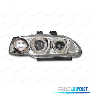 FAROIS HONDA CIVIC 4P 92-95 ANGEL EYES FUNDO CROMADO