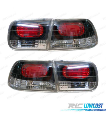 FAROLINS HONDA CIVIC 2P 92-95 LOOK LEXUS FUNDO PRETO