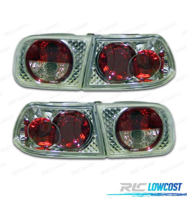 FAROLINS HONDA CIVIC 4P 92-95 LOOK LEXUS FUNDO CROMADO