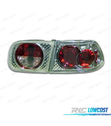 FAROLINS HONDA CIVIC 4P 92-95 LOOK LEXUS FUNDO CROMADO