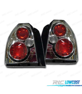 FAROLINS HONDA CIVIC 3P 96- LOOK LEXUS MODEL II FUNDO CROMADO