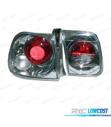 FAROLINS HONDA CIVIC 96- LOOK LEXUS FUNDO CROMADO