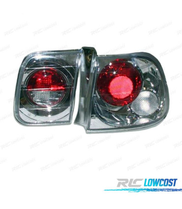 FAROLINS HONDA CIVIC 96- LOOK LEXUS FUNDO CROMADO