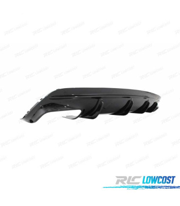 DIFUSOR TRASEIRO MERCEDES CLA W117 16-18 LOOK CLA45 PRETO BRILHANTE + SAÍDAS DE ESCAPE