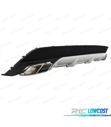 DIFUSOR TRASEIRO MERCEDES CLA W117 13-18 LOOK AMG CLA45 + PONTEIRAS DE ESCAPE