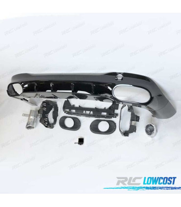 DIFUSOR MERCEDES MERCEDES CLA W118 19- LOOK CLA35 PRETO BRILHANTE