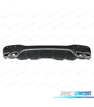 DIFUSOR TRASEIRO MERCEDES W166 GLE 350 AMG LOOK GLE63 + PONTEIRAS DE ESCAPE