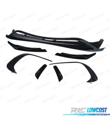 SPOILER LIP FRONTAL MERCEDES W176 LOOK AMG A45 16-18 PRETO BRILHANTE
