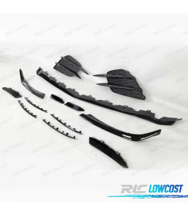 SPOILER LIP FRONTAL MERCEDES W177 18- LOOK AMG A45 19 + GRELHAS
