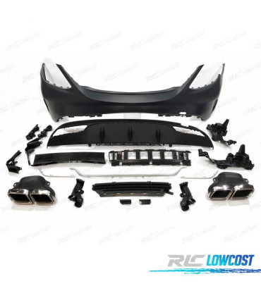 PARA-CHOQUES TRASEIRO MERCEDES W205 LOOK C63 14-18 PONTEIRAS DE ESCAPE