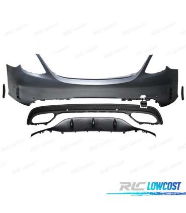 PARA-CHOQUES TRASEIRO MERCEDES W205 LOOK C63 14-18 PONTEIRAS DE ESCAPE