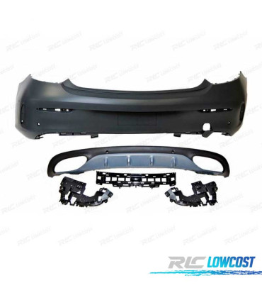 PARA-CHOQUES TRASEIRO MERCEDES W205 14-18 LOOK AMG PRETO