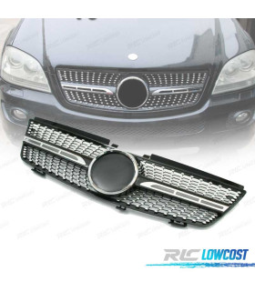 GRELHA DIANTEIRA MERCEDES W164 05-08 LOOK DIAMOND PRETO