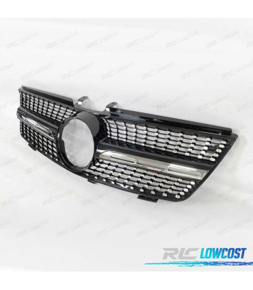GRELHA DIANTEIRA MERCEDES W164 05-08 LOOK DIAMOND PRETO