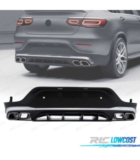DIFUSOR TRASEIRO MERCEDES GLC C253 COUPÉ 20- PRETO