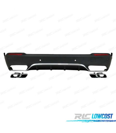 DIFUSOR TRASEIRO MERCEDES X253 LOOK AMG GLC63 15-18 PRETO