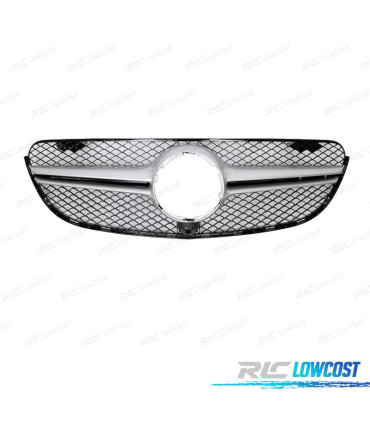 GRELHA DIANTEIRA MERCEDES GLC X253 LOOK SPORT 15-18 FOND PRETO CROMADO
