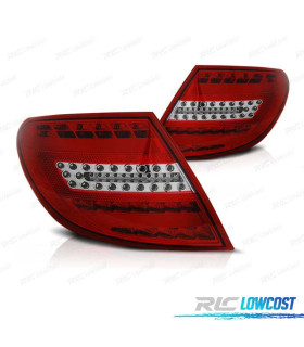 FAROLINS LED MERCEDES CLASSE C W204 07-11 LOOK CARDNA VERMELHO