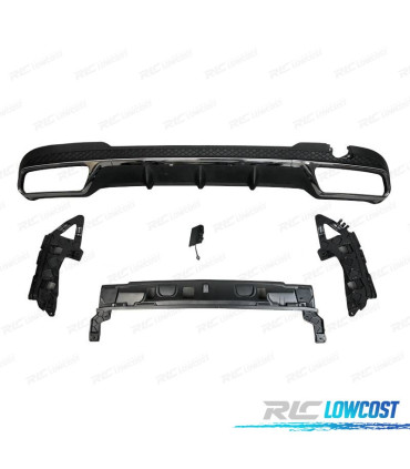 DIFUSOR TRASEIRO MERCEDES W212 SW LOOK AMG 14-15 PRETO