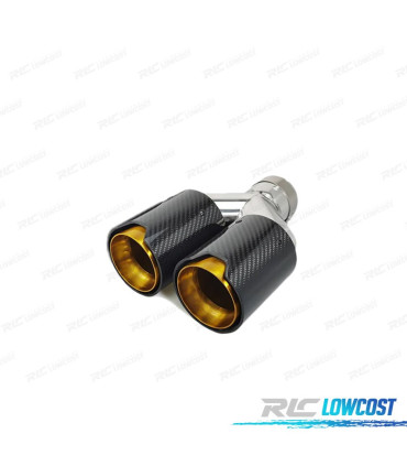 PONTEIRA DE ESCAPE DIREITA BMW LOOK M PERFORMANCE DORADO CARBONO