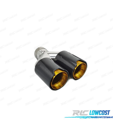 PONTEIRA DE ESCAPE ESQUERDA BMW LOOK M PERFORMANCE DORADO CARBONO