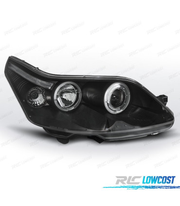 FARÓIS ANGEL EYES CITROEN C4 04-09 FUNDO PRETO