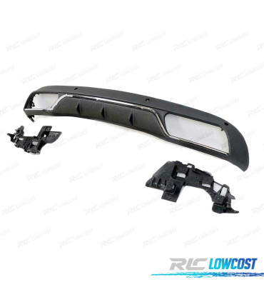 DIFUSOR MERCEDES C-CLASS W205 14-18 LOOK C63 MOLDAGEM PRATA