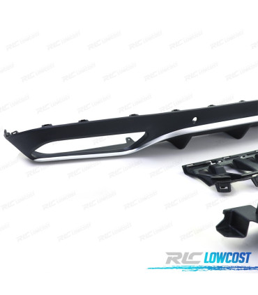 DIFUSOR MERCEDES C-CLASS W205 AMG 14-18 LOOK C63 MOLDURA PRATA