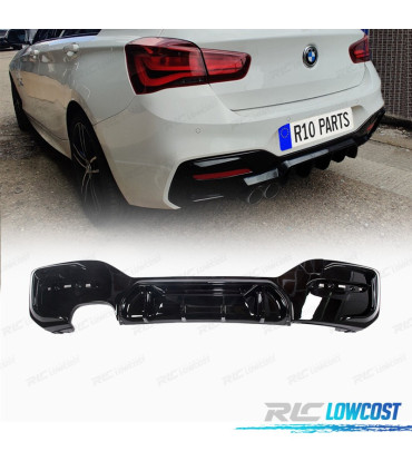 DIFUSOR TRASEIRO BMW F20 LCI 15-19 LOOK COMPETITION PRETO BRILHANTE