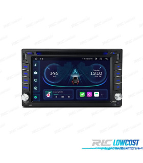 AUTO RADIO ANDROID 12 GPS DVD 2DIN HD TÁCTIL BLUETOOTH USB SD