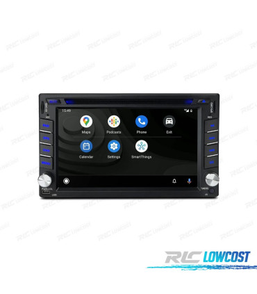 AUTO RADIO ANDROID 12 GPS DVD 2DIN HD TÁCTIL BLUETOOTH USB SD