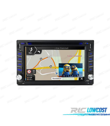 AUTO RADIO ANDROID 12 GPS DVD 2DIN HD TÁCTIL BLUETOOTH USB SD