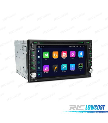 AUTO RADIO ANDROID 12 GPS DVD 2DIN HD TÁCTIL BLUETOOTH USB SD