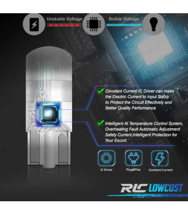 LÂMPADA LED H-POWER W5W T10