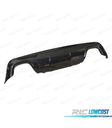 DIFUSOR TRASEIRO BMW E60 03-10 LOOK M SAÍDA PRETO BRILHANTE