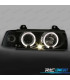 FARÓIS BMW E36 90-99 ANGEL EYES FUNDO PRETO
