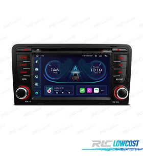 AUTO RADIO GPS 2DIN ANDROID 12 OCTA-CORE PARA AUDI A3 8P 8PA 03-12 USB GPS TACTIL 7" HD