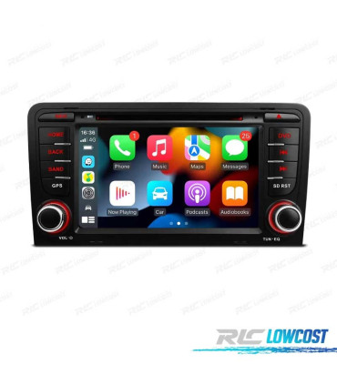 AUTO RADIO GPS 2DIN ANDROID 12 OCTA-CORE PARA AUDI A3 8P 8PA 03-12 USB GPS TACTIL 7" HD