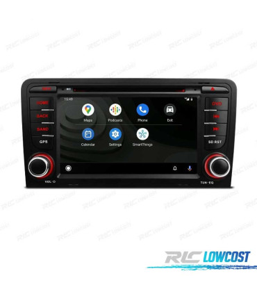 AUTO RADIO GPS 2DIN ANDROID 12 OCTA-CORE PARA AUDI A3 8P 8PA 03-12 USB GPS TACTIL 7" HD