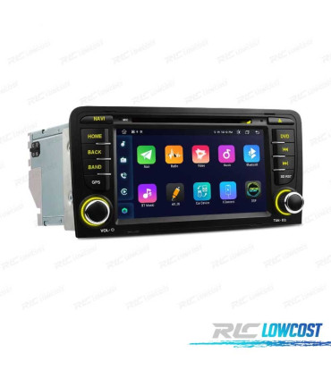 AUTO RADIO GPS 2DIN ANDROID 12 OCTA-CORE PARA AUDI A3 8P 8PA 03-12 USB GPS TACTIL 7" HD