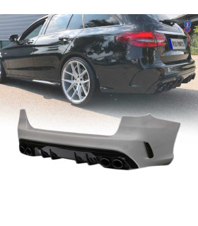 PARA-CHOQUES TRASEIRO MERCEDES CLASSE C W205 5P 19- LOOK C43