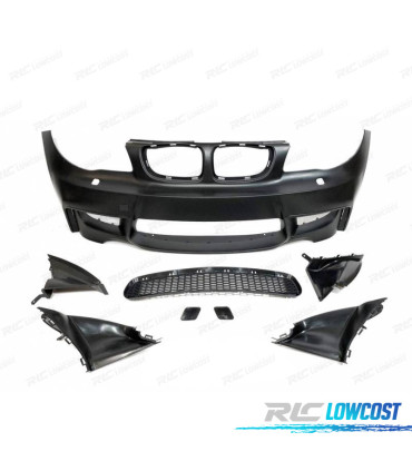 PARA-CHOQUES FRONTAL BMW E81 E87 E82 E88 06-10 LOOK 1M + TUBOS DE AR