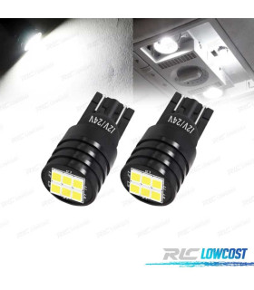LÂMPADAS LED DE DIAMANTE BRANCO W5W T10 - BLACK SERIES
